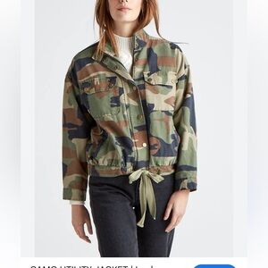 Lucky Brand Camo Camouflage Utility Jacket Coat Womens Sz Small